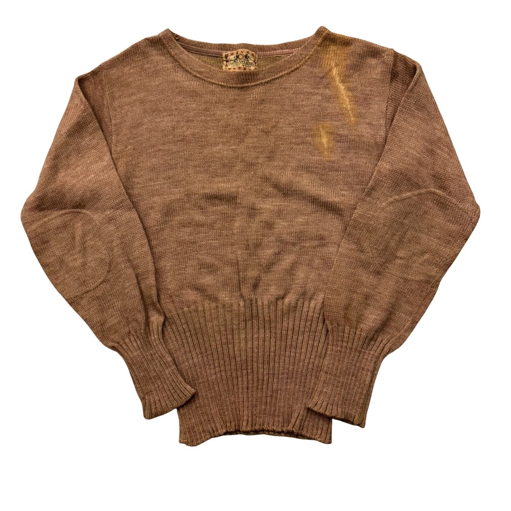True Vintage 30s 40s Campus Sweaters Sport Wear Wool Knit Ribbed Waist XS